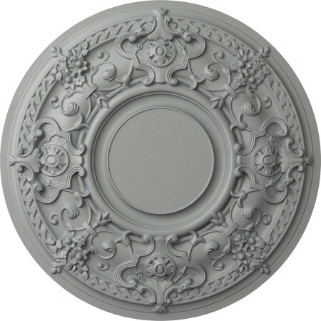 Ekena Millwork Jackson Ceiling Medallion (Fits Canopies up to 13 1/2"), 32 3/4"OD x 2 1/2"P, Primed White CM32JA